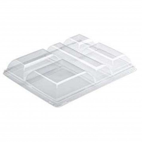 COUVERCLE CRISTAL POUR PLATEAU REPAS 5 CASES CL H50MM /25 POUR 11651