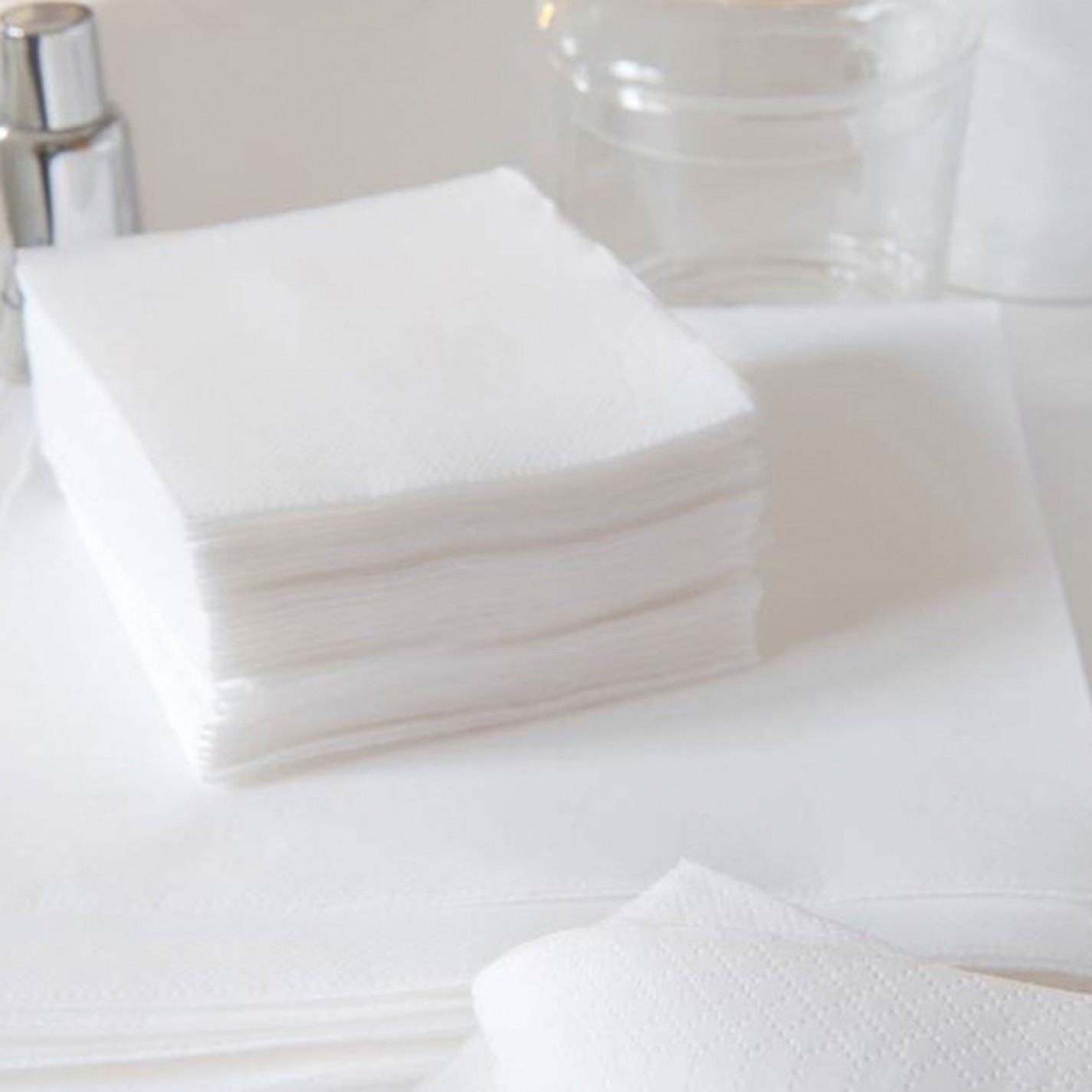 SERVIETTE OUATE 2 PLIS 20X20 BLANC /100 SERVIETTE OUATE 2 PLIS 20X20 BLANC /100