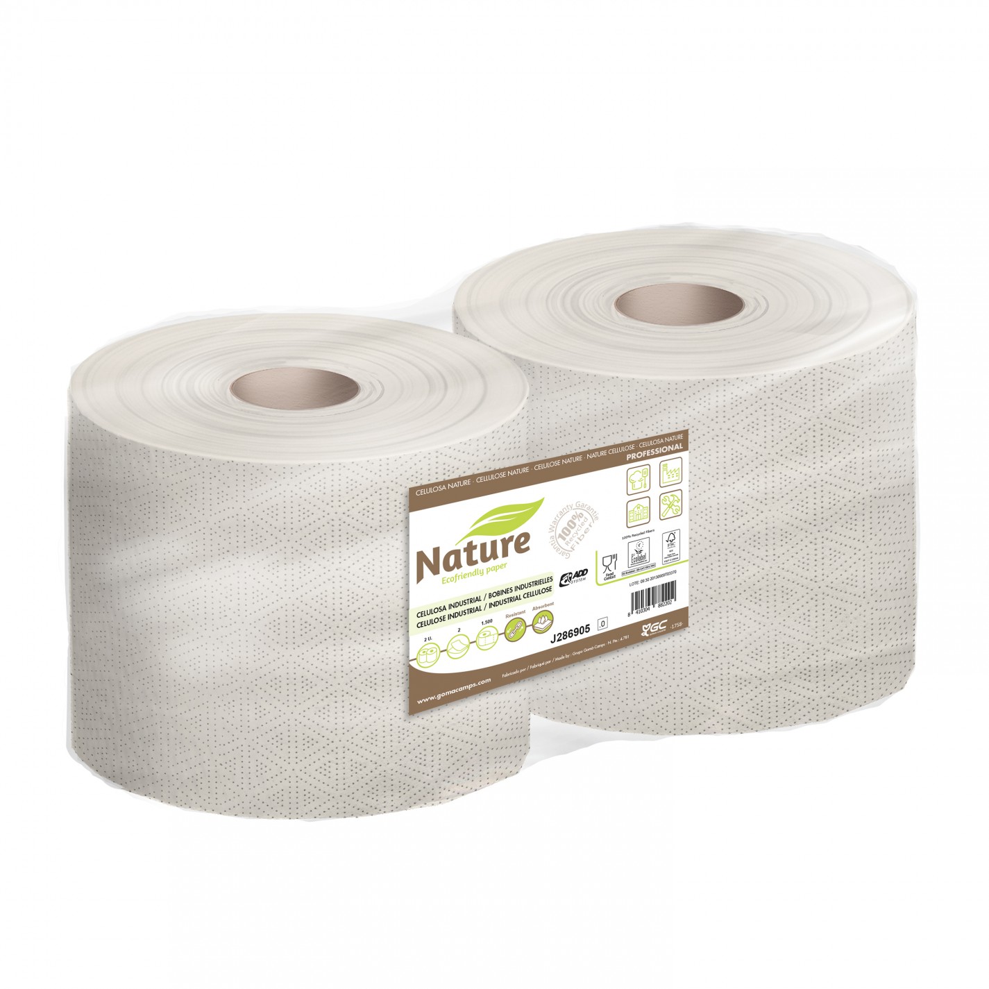 ESSUYAGE INDUSTRIEL NATURE 1500F 23X30CM /2 ESSUYAGE INDUSTRIEL NATURE 1500F 23X30CM /2