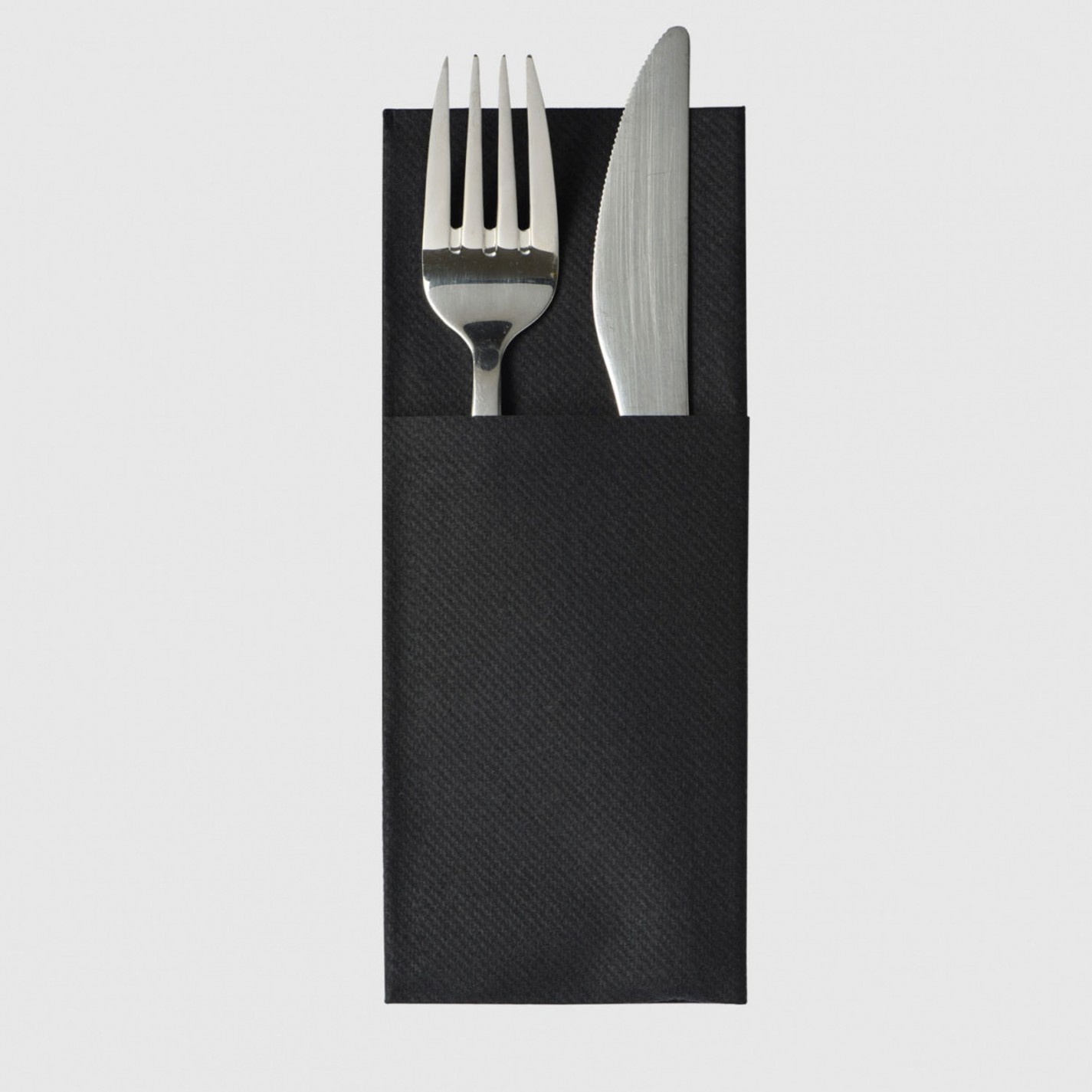 SERVIETTE INTISSEE R'SOFT LUNCH 30X40CM FORMAT POCHETTE NOIR /1500