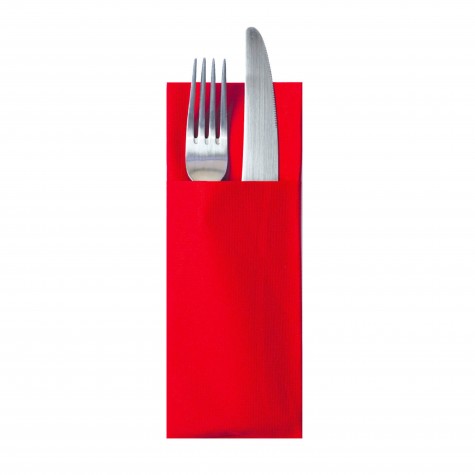 SERVIETTE R'SOFT LUNCH 30X40CM FORMAT POCHETTE ROUGE /1500