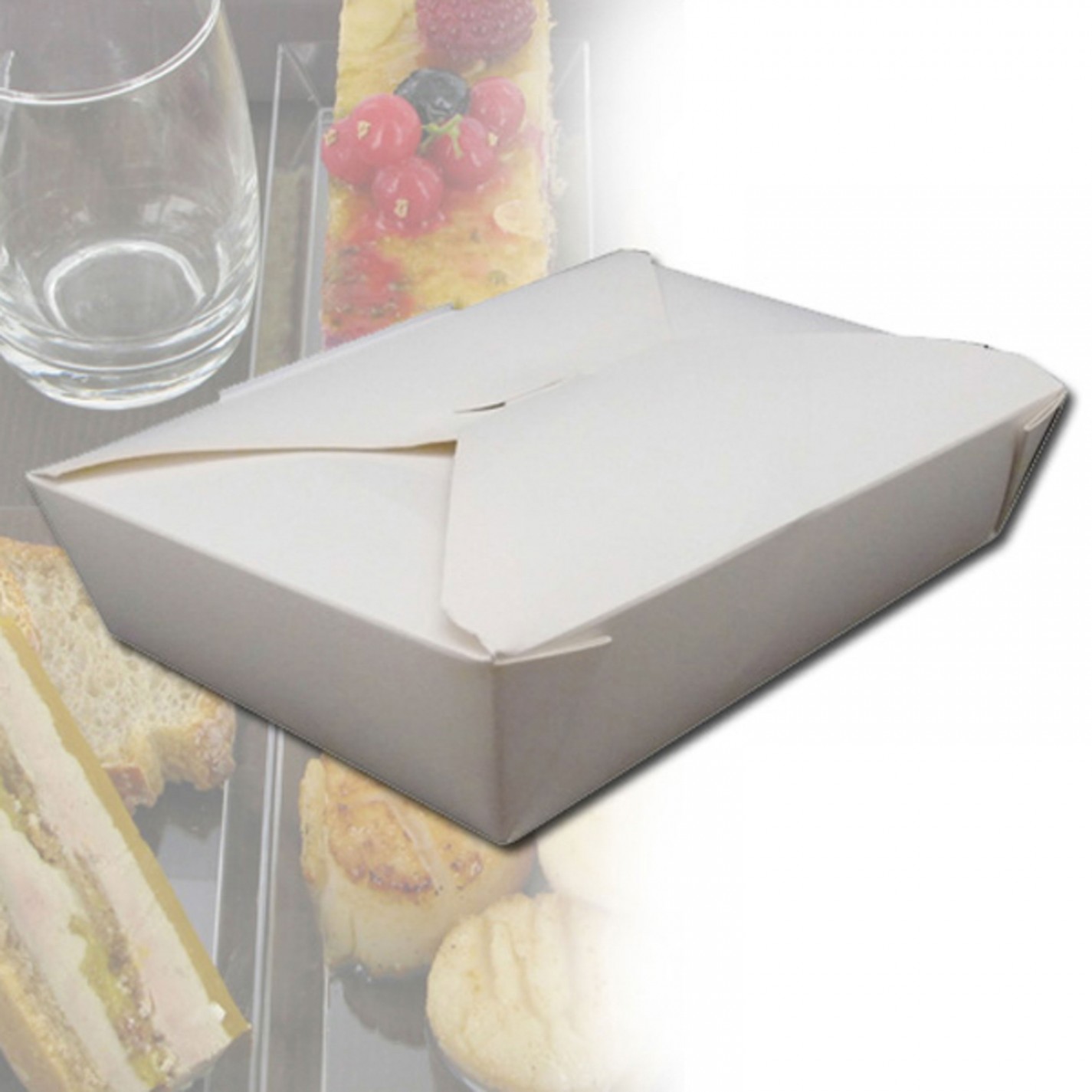 BOITE REPAS TRAITEUR BIOPACK BLANCHE 130X105X65MM BOITE REPAS TRAITEUR BIOPACK BLANCHE 130X105X65MM