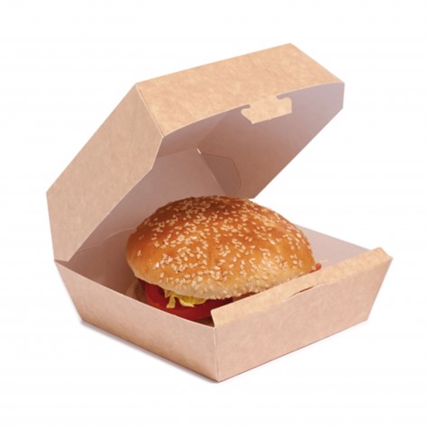 BOITE BURGER CARTON BRUN 120X120/145X145 H40MM TAILLE L /400