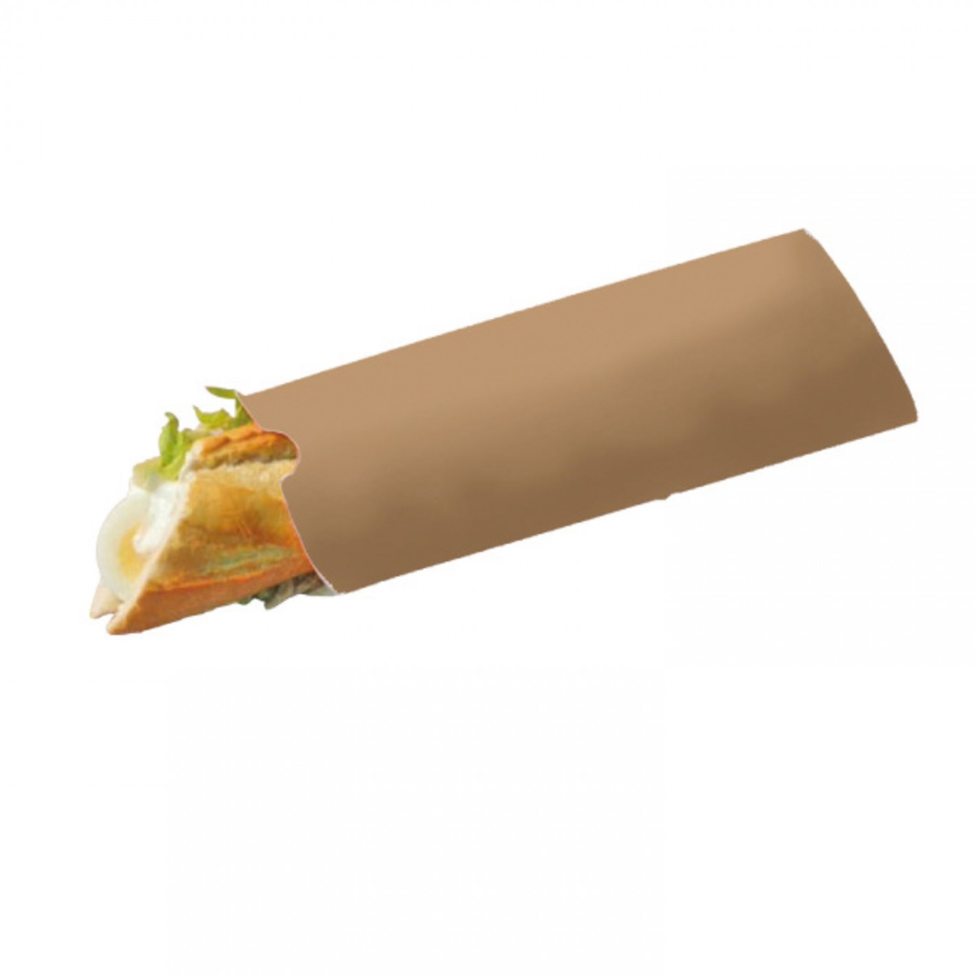 ETUI SANDWICH/CREPE CARTON BRUN 11.8X35CM /500