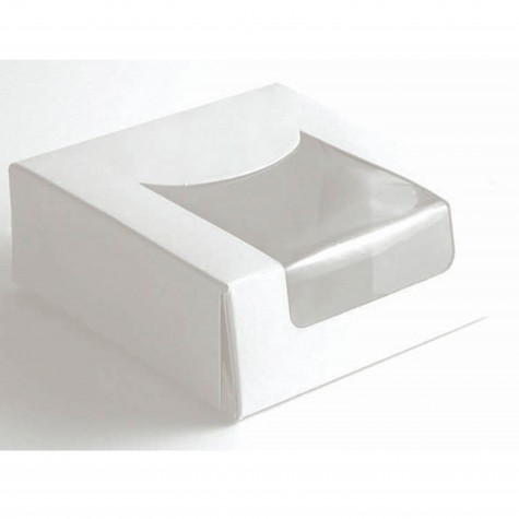 BOITE CARTON BLANC FENETRE 100X100X40MM /420