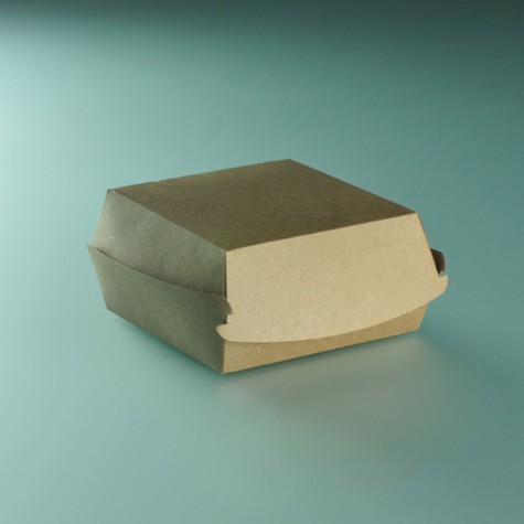 BOITE BURGER CARTON BRUN 120X116/150X145MM H35MM TAILLE XL /100
