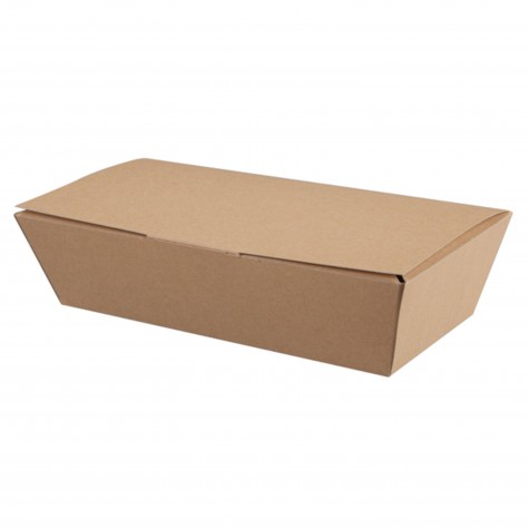 BOITE CARTON KRAFT BRUN MEDIUM 250/220X115/95X60MM 1550ML /150 FS