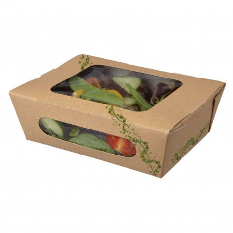 BARQUETTE SALADE CARTON KB+FEN COMPOSTABLE 825CC FS