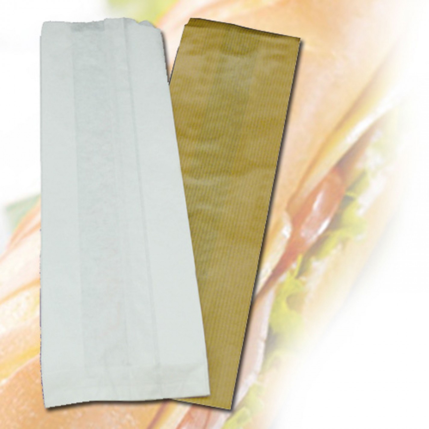 SAC BAGUETTE/SANDWICH KRAFT BLANC 100X40X340MM/1000 SAC BAGUETTE/SANDWICH KRAFT BLANC 100X40X340MM/1000