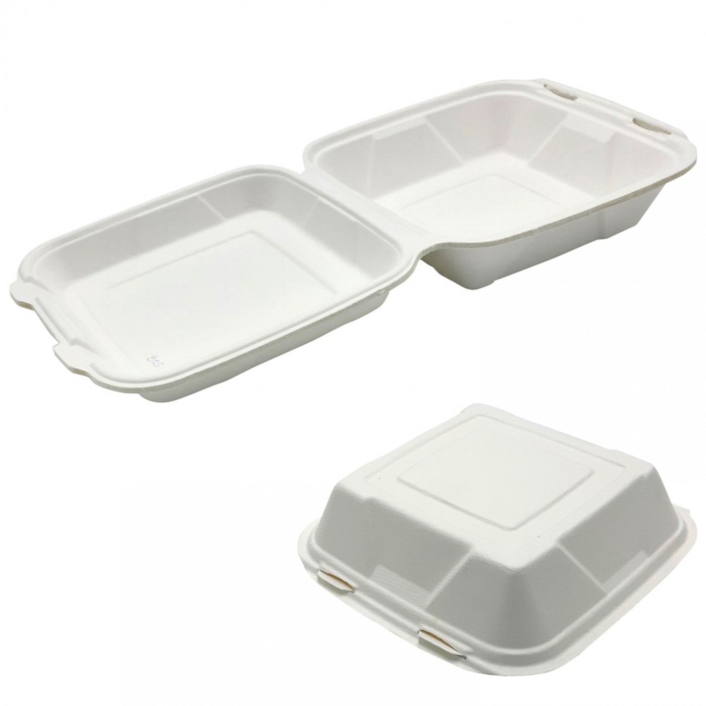 BOITE REPAS CANNE A SUCRE 1300ML 24X23 H8CM /50 BOITE REPAS CANNE A SUCRE 1300ML 24X23 H8CM /50
