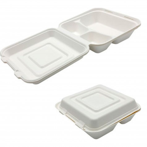 BOITE REPAS CANNE A SUCRE 3CASES 500/100/100ML 24X23 H8CM /50