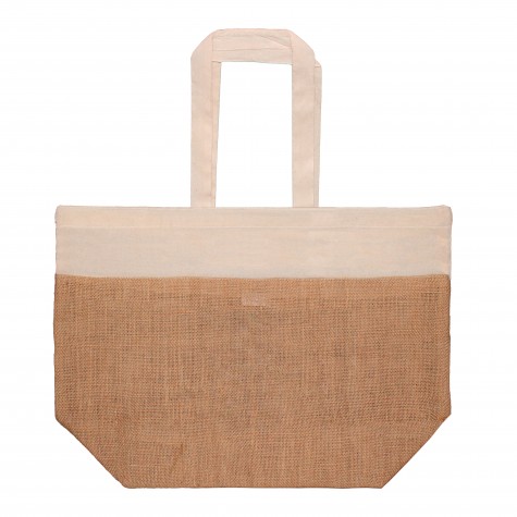 Cabas toile de jute et coton > sac cabas durable en toile de jute et coton  tous commerces tote bag personnalisable