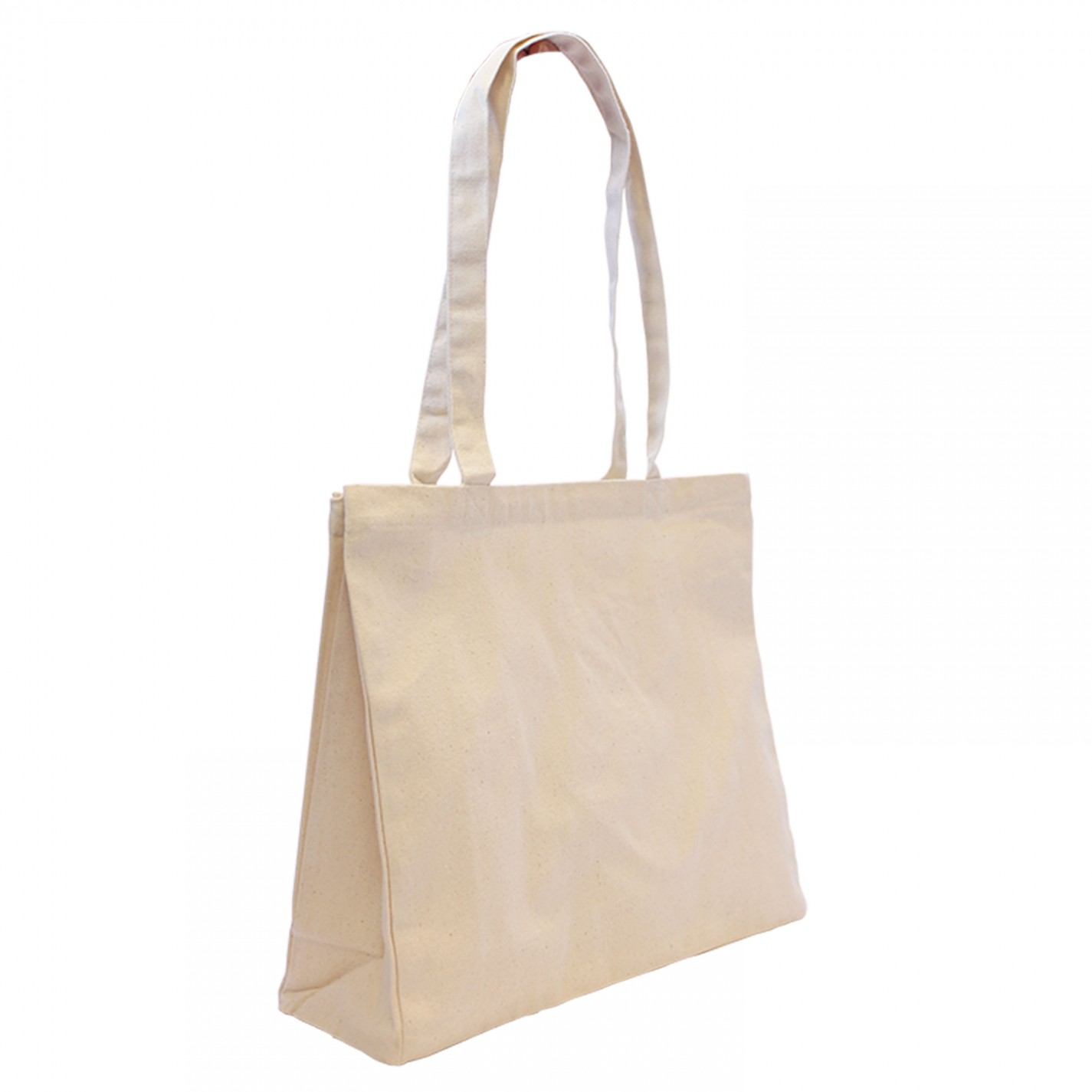 SAC COTON ECRU CANVAS 300G 400+120X350MM ANSES 70CM COTON ECRU