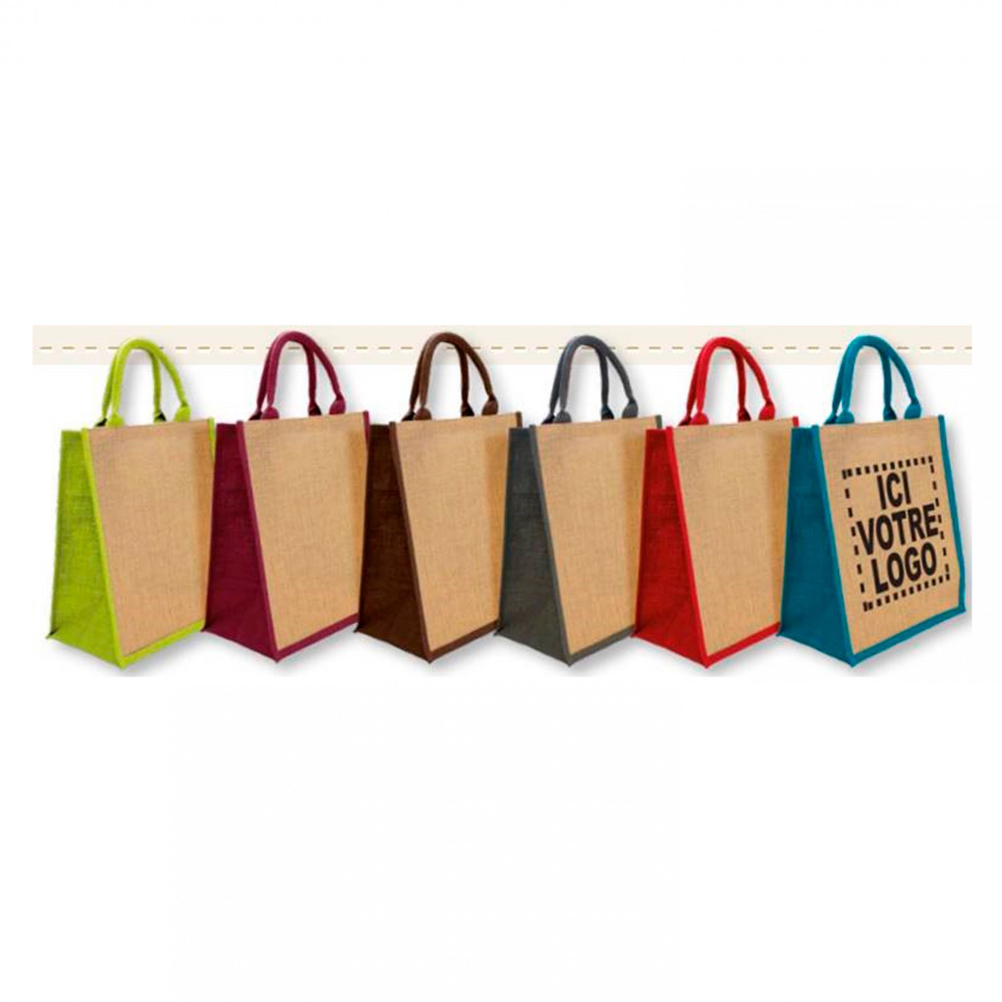SAC CABAS TOILE DE JUTE INTERIEUR LAMINE 270G ANSES COURTES COTON 300+190X350MM SAC CABAS TOILE DE JUTE INTERIEUR LAMINE 270G ANSES COURTES COTON 300+190X350MM