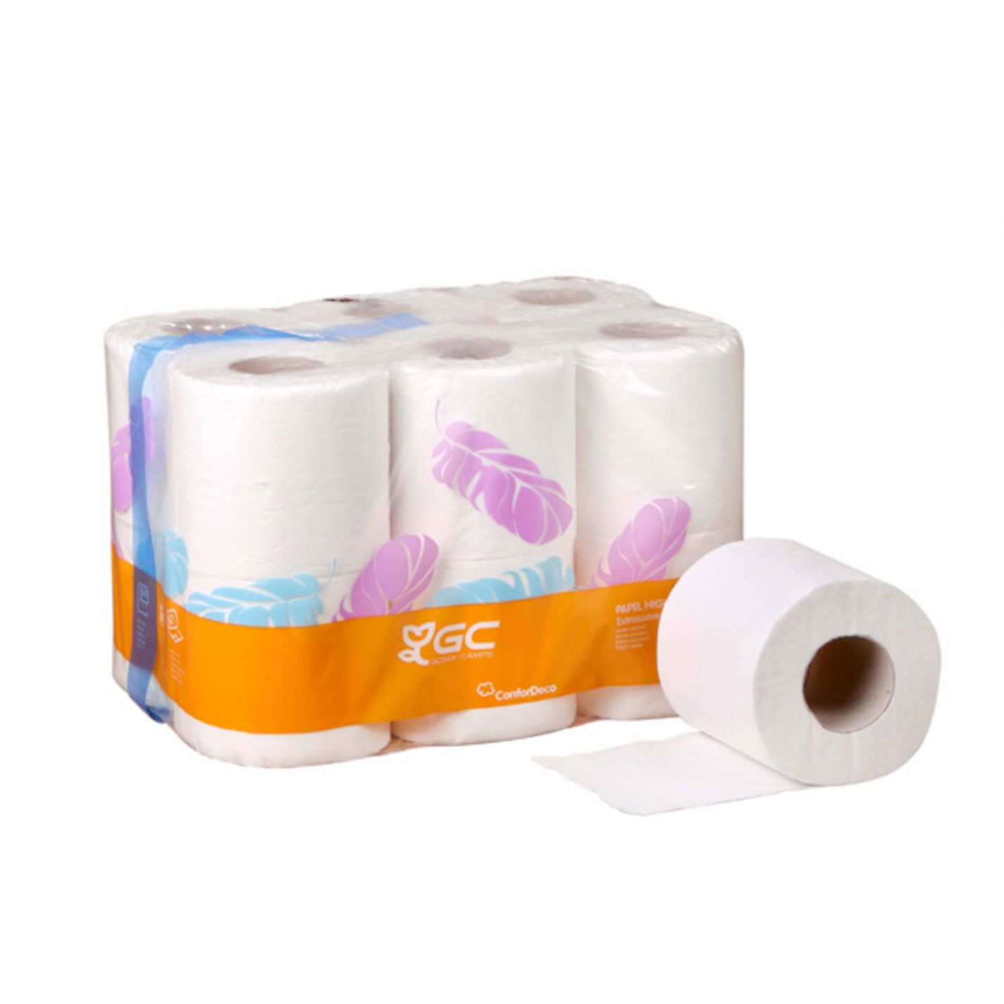 PAPIER HYGIENIQUE BLANC ROULEAUX 2 PLIS 200F /12 PAPIER HYGIENIQUE BLANC ROULEAUX 2 PLIS 200F /12
