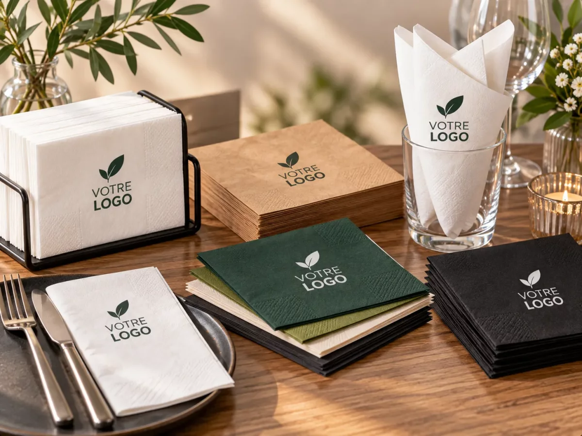Serviettes papier personnalisées avec impression Votre Logo