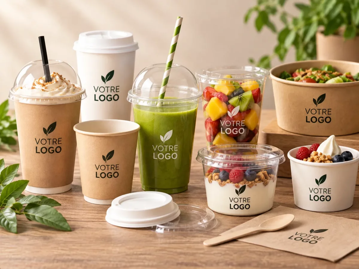 Gobelets et pots personnalisés avec impression Votre Logo