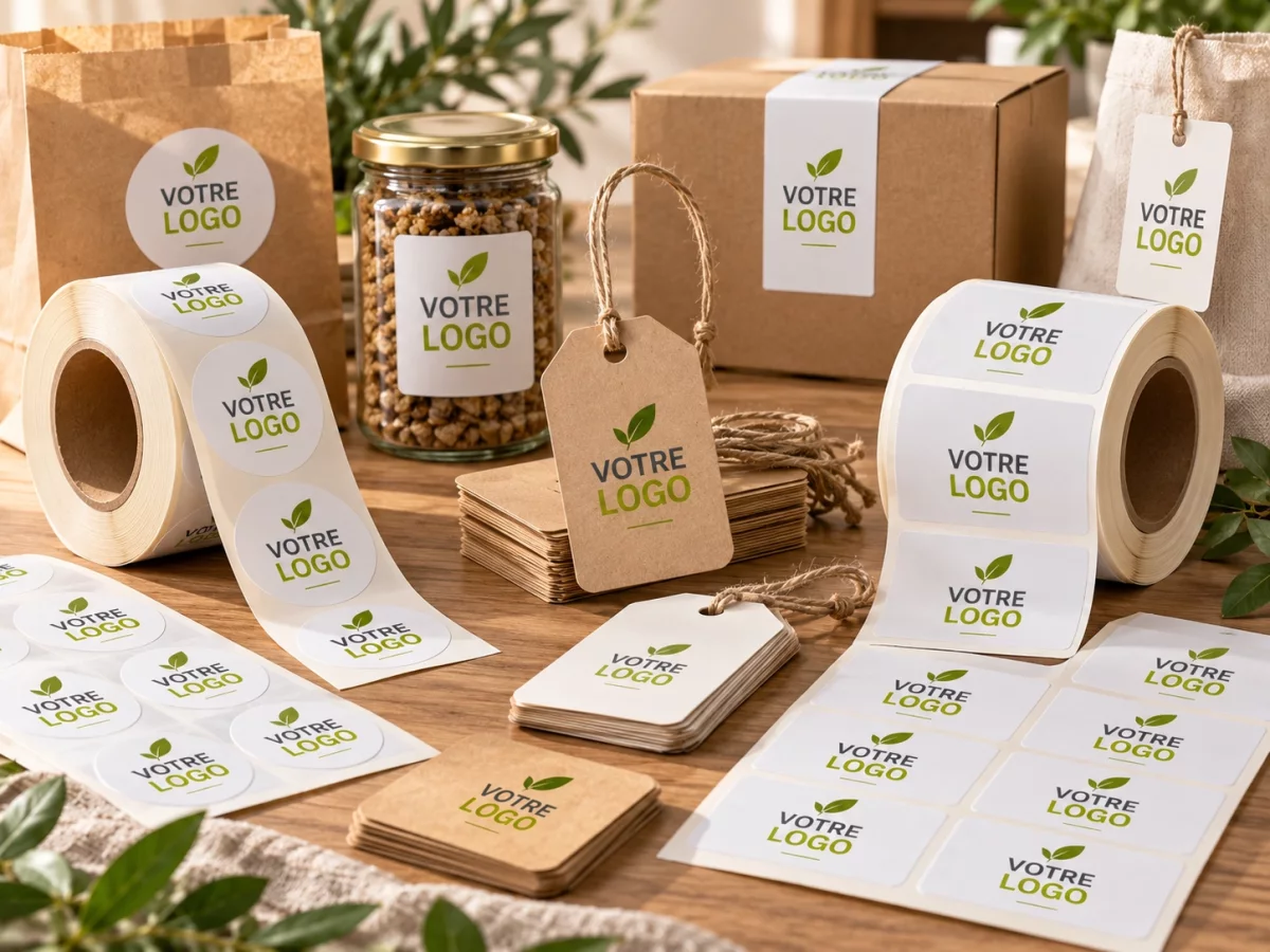 Étiquettes personnalisées avec impression Votre Logo