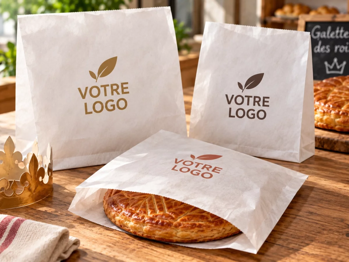 Sacs papier personnalisés pour galettes des rois
