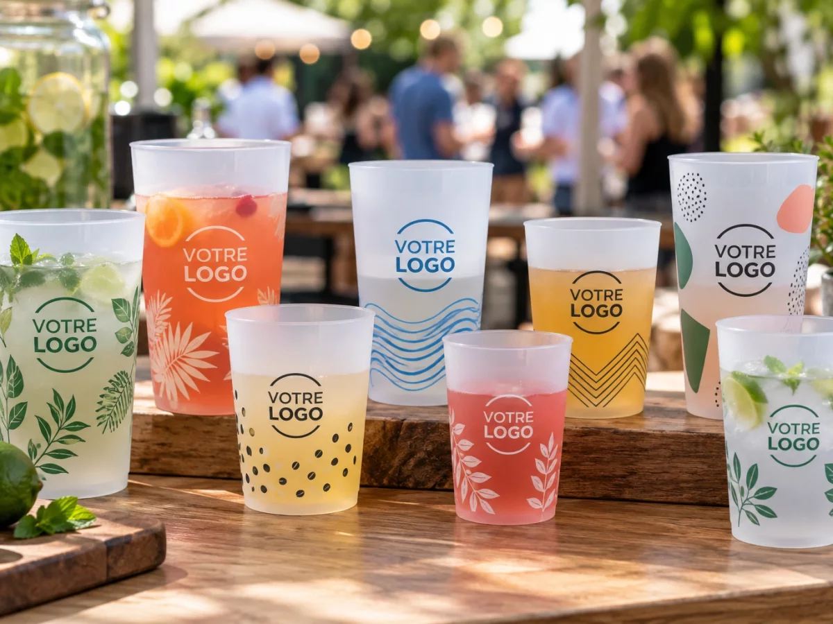 Gobelet réutilisable personnalisé avec impression Votre Logo