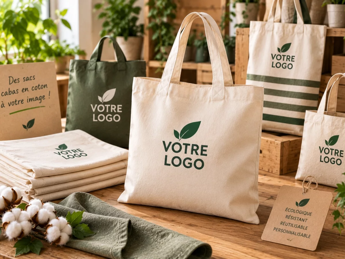 Sac cabas coton personnalisé avec impression Votre Logo