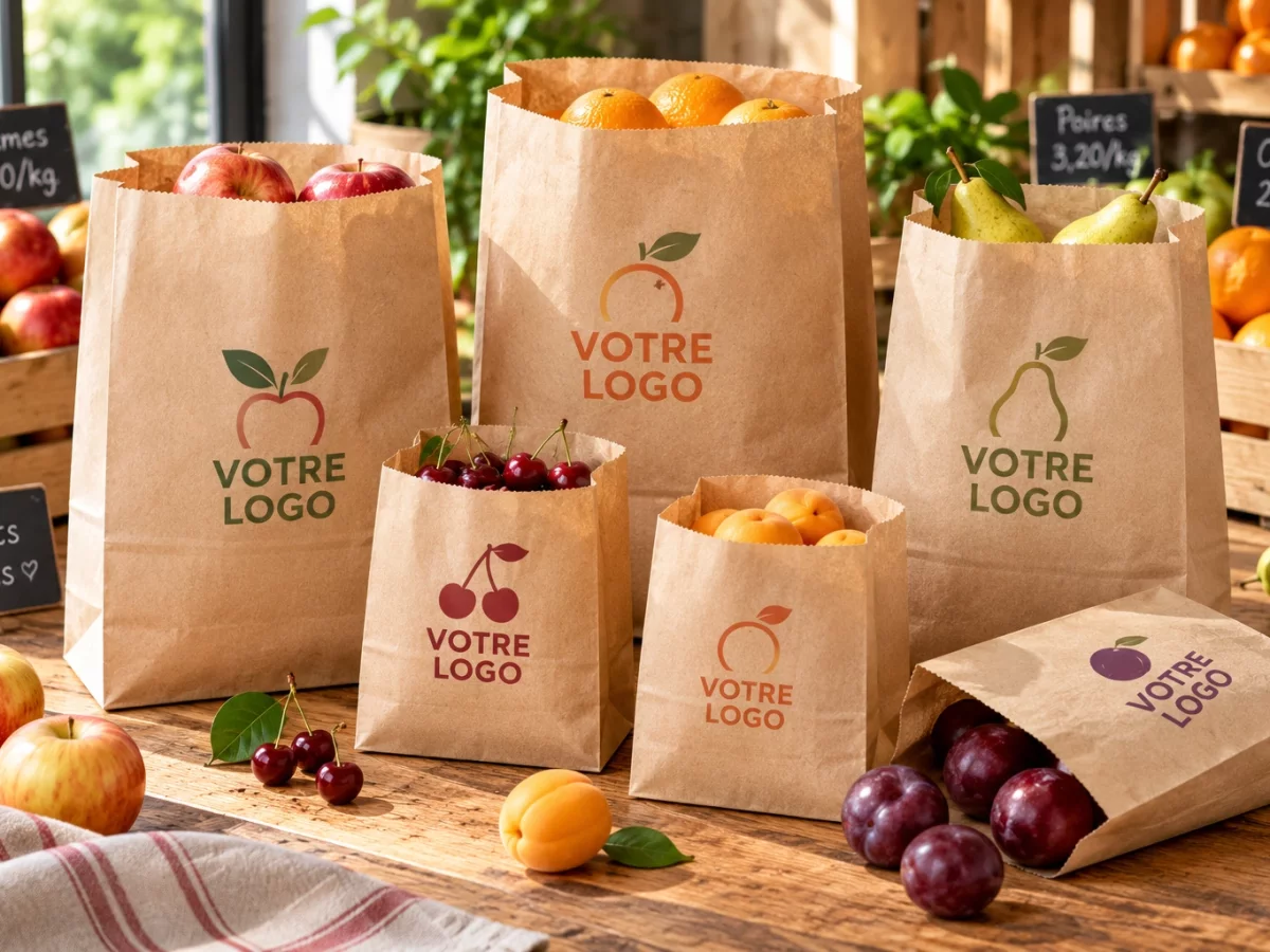 Sacs fruit personnalisés avec impression Votre Logo