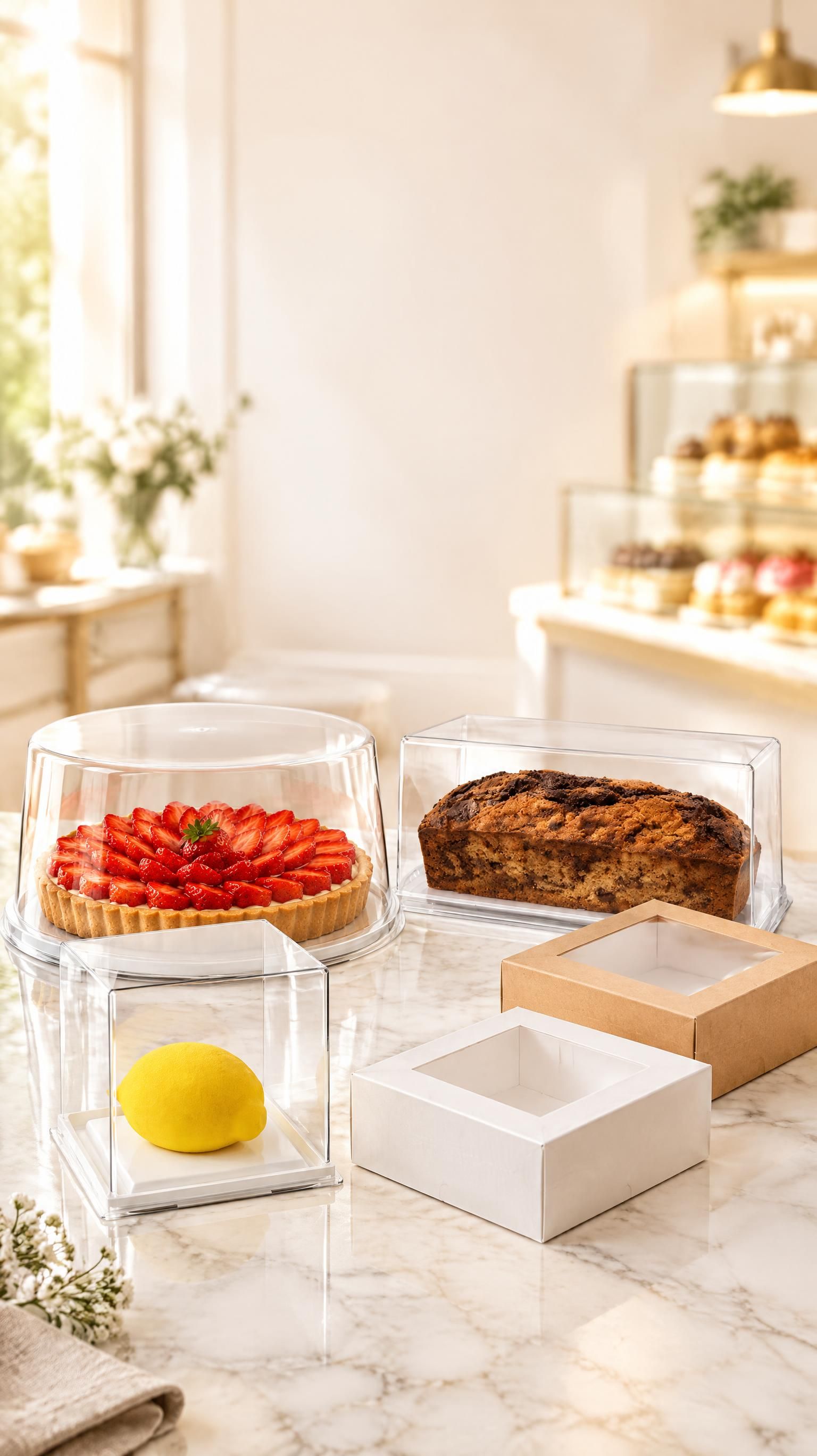 Boîtes pour pâtisseries et trompe l'oeil