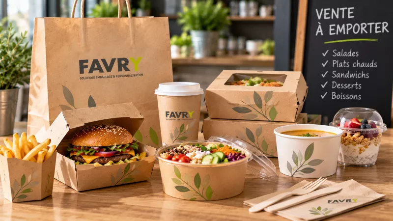 Emballages alimentaires pour la vente à emporter et le snacking